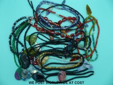 Ten Howlite necklaces