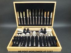 A canteen of silver plated cutlery