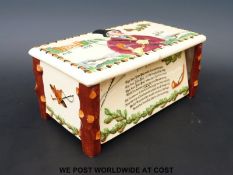 A Crown Devon John Peel musical cigarette box