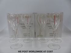 Twelve Piper-Heidsieck branded champagne flutes in boxes,