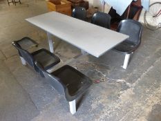 A school-type table and chairs/bench (length 160cm)