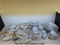 A collection of Royal Worcester Evesham to include dinner and tea ware,