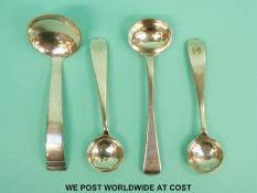 Four Georgian and later hallmarked silver spoons including two Scottish examples (47g)