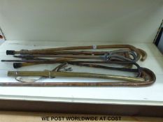 A brass sword scabbard,