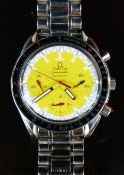 Omega Speedmaster gentleman's automatic chronograph Michael Schumacher edition wristwatch with