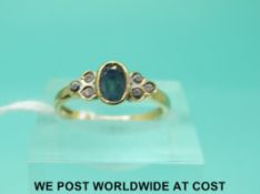 A 9ct gold ring set with topaz (size L)