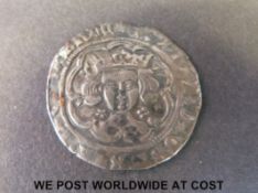 An Edward IV, first reign groat, 1461-70, London Mint, quatrefoil at neck,