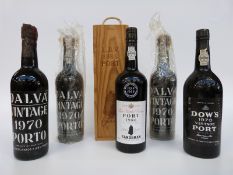 Three bottles of Dalva 1970 port,