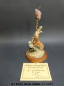 A Border Fine Arts limited edition (58/125) weasel and wren