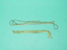 Two 9ct gold chains (4.