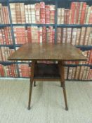 An ash Arts & Crafts/ Cotswold School style square table (H74xW68xD68cm)