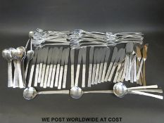 A quantity of Viners retro bark effect stainless steel cutlery