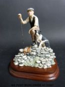 Border Fine Arts group 'All Creatures Great and Small' by Ayres with plinth