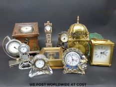 A collection of various small timepieces to include Deco style,