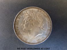 A George IIII crown better than very fine condition,