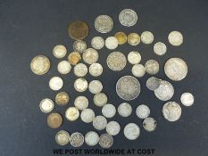 Approximately 115g of pre and post 1920, largely UK, silver coinage,
