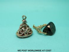 A 9ct gold swivel fob