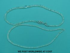 Two opal beaded necklaces