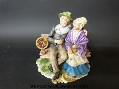 A Capodimonte figural group