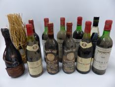 Eleven bottles of wine including Mouton-Cadet 1976 x 4, Saint Orsola Barolo 1971 x 3,