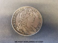 William III, 1790 half crown nicely toned,