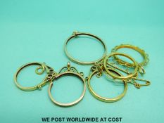 A quantity of 9ct gold mounts (9.