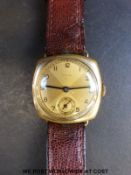 Rolco (Rolex) gold plated gentleman's wristwatch wuth subsidiary seconds dial,