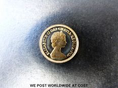 A 1980 cased proof gold half sovereign with certificate