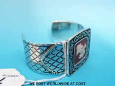 A silver bracelet / bangle by Stephen Webster for Wedgwood in Rose design