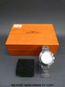 Aquamarin Swiss made gentleman's wristwatch, with white dial,