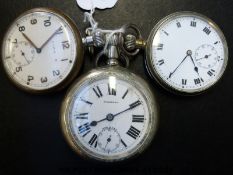 Three various pocket watches, one military Cyma with ministry broad arrow and 'G.S.T.P.