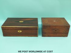 A 19thC rosewood writing slope (W40.