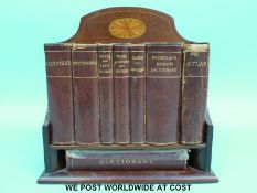 A late 19th / early 20thC Asprey London book set on stand, comprising Gazetteer,