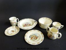 Eight items of Royal Doulton Bunnykins ware