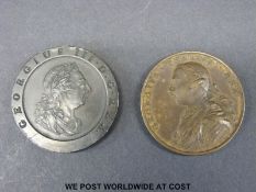 A near VF George III cartwheel two pence 1797,