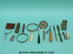 An unusual brass six draw pocket telescope marked 181 Strand, London,