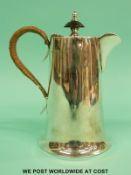 A Walker & Hall hallmarked silver hot water jug, height 16cm,