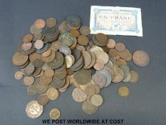An amateur collection of largely 19thC bronze overseas coinage