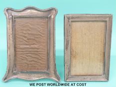 Two hallmarked silver photograph frames,