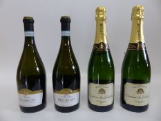 Two bottles of Comtesse de Bellefleur champagne (grand reserve brut) 750ml, 12% volume,