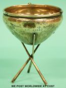 A small silver presentation tripod trophy, Birmingham 1926,