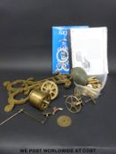 A fusee clock in parts form, almost complete - needs pendulum and gut,