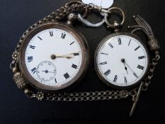 Two silver pocket watches, one Ballard & Son Frome, hallmarked silver, Chester,