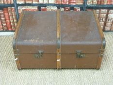 An ash bound steamer trunk