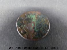 A 1669 John Denn of Ashford token, with some written research,