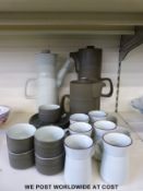 Two retro Denby coffee sets
