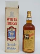 White Horse Scotch whisky, magnum bottle, serial number 58036.
