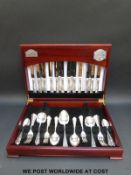 A cased silver plated canteen of cutlery by Butler of Sheffield