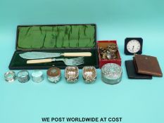 A pair of Victorian open hallmarked silver salts Birmingham 1899 maker WO,