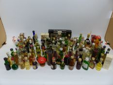A collection of alcohol miniatures